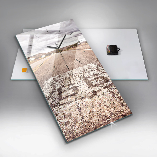 Horloge rectangulaire verticale Route 66 États-Unis