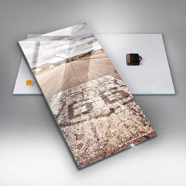 Horloge rectangulaire verticale Route 66 États-Unis
