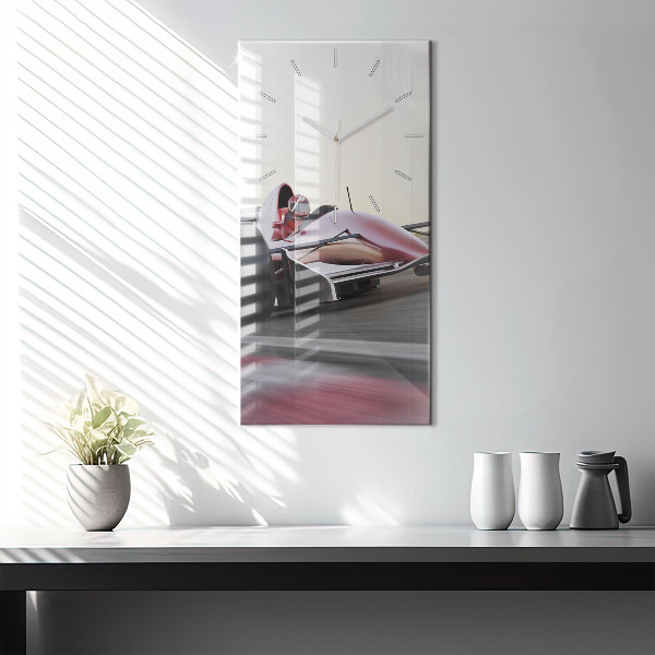 Horloge rectangulaire verticale Voiture de course sportive