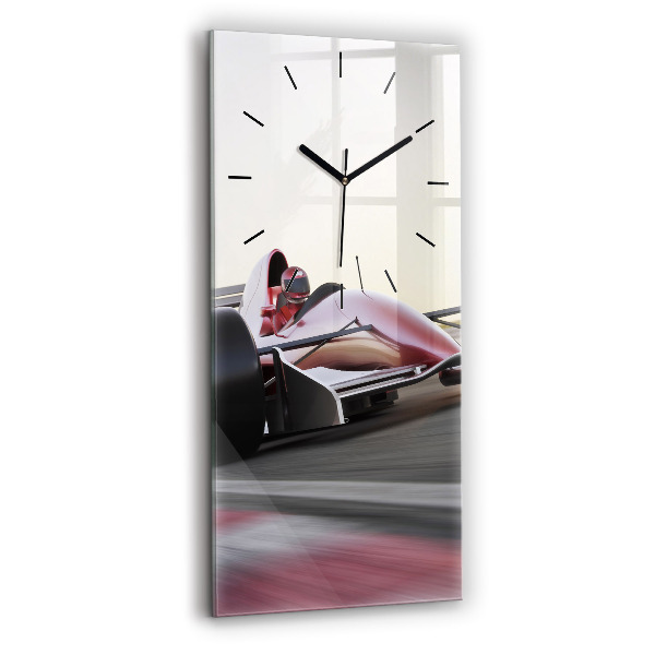 Horloge rectangulaire verticale Voiture de course sportive