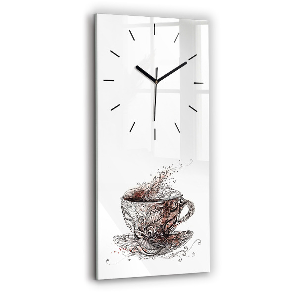 Horloge rectangulaire verticale Tasse de café