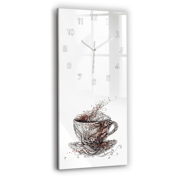 Horloge rectangulaire verticale Tasse de café