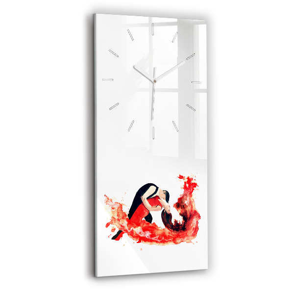 Horloge rectangulaire verticale 'Un tango sensuel plein d''émotions'