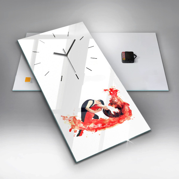 Horloge rectangulaire verticale 'Un tango sensuel plein d''émotions'