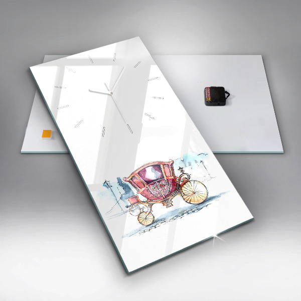 Horloge rectangulaire verticale 'L''ancien carrosse de la reine'