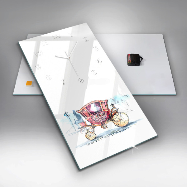 Horloge rectangulaire verticale 'L''ancien carrosse de la reine'