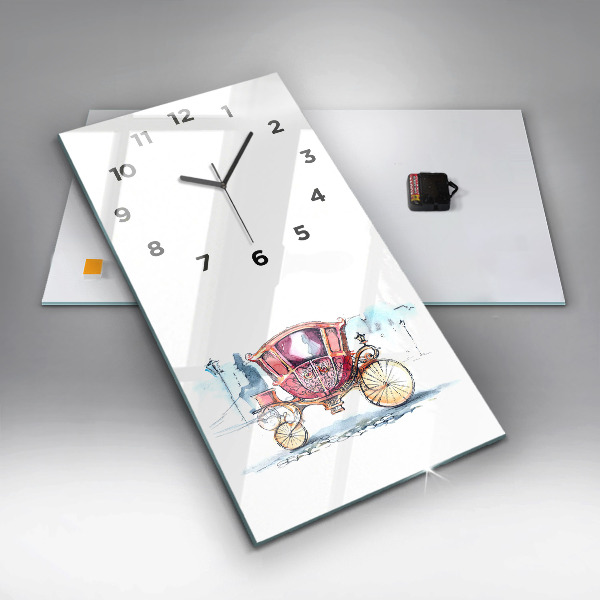 Horloge rectangulaire verticale 'L''ancien carrosse de la reine'