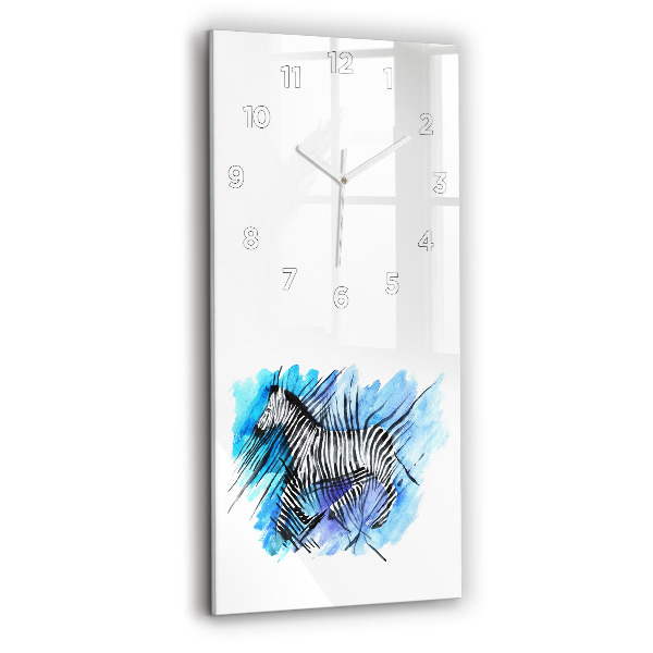 Horloge rectangulaire verticale Asymétrie du zèbre peint