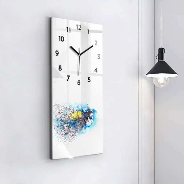 Horloge rectangulaire verticale La vie des poissons sous-marins