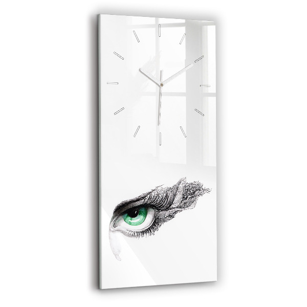 Horloge rectangulaire verticale 'Abstraction de l''œil humain'