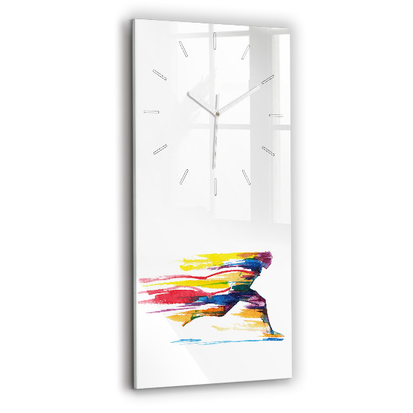 Horloge rectangulaire verticale Illustration du coureur