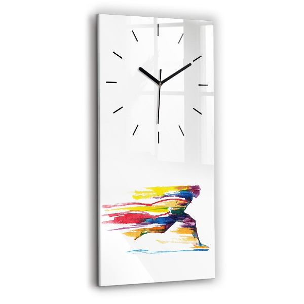 Horloge rectangulaire verticale Illustration du coureur