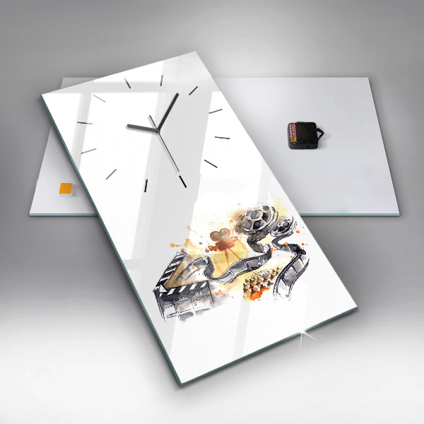 Horloge rectangulaire verticale caméra de cinématographie