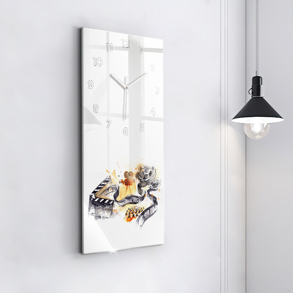 Horloge rectangulaire verticale caméra de cinématographie