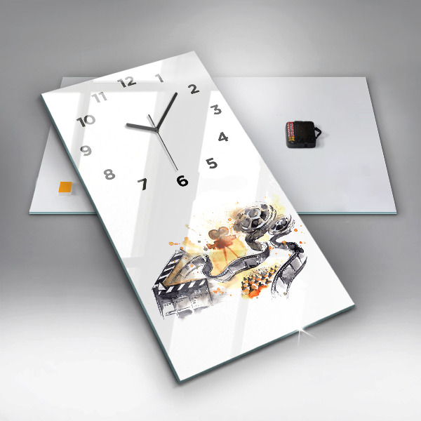 Horloge rectangulaire verticale caméra de cinématographie