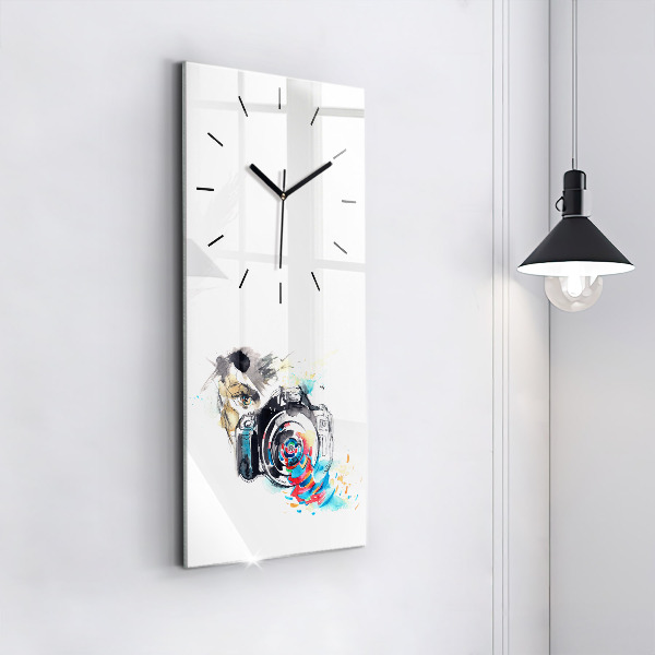 Horloge rectangulaire verticale Femme photographe