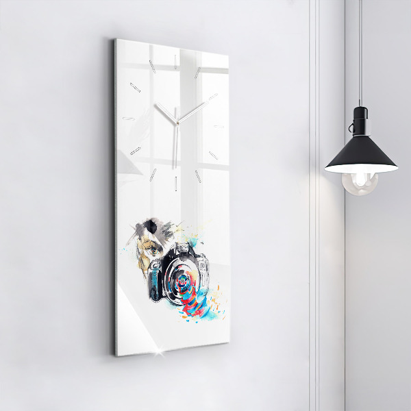 Horloge rectangulaire verticale Femme photographe