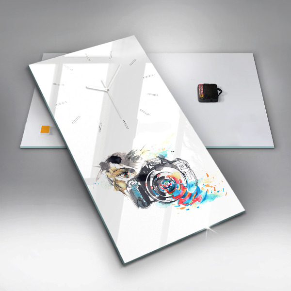 Horloge rectangulaire verticale Femme photographe