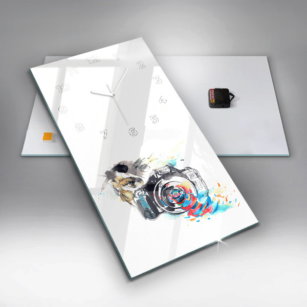 Horloge rectangulaire verticale Femme photographe