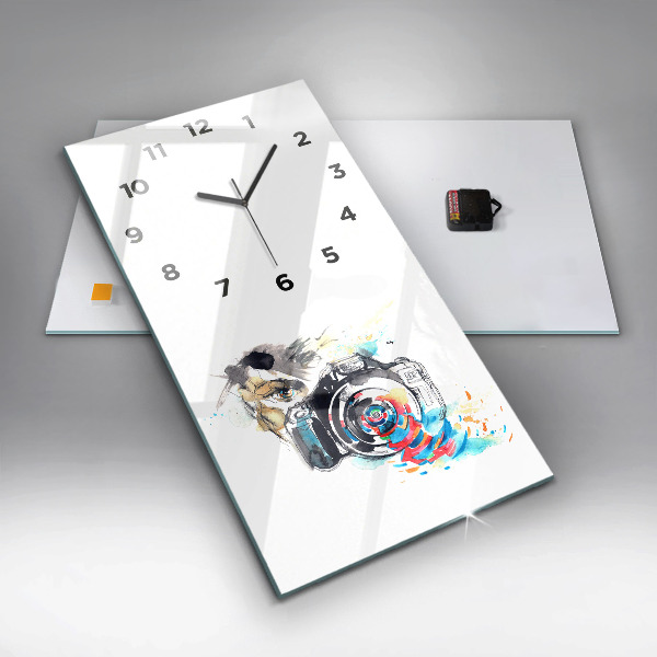 Horloge rectangulaire verticale Femme photographe