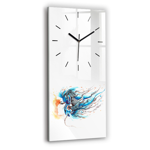 Horloge rectangulaire verticale 'Illustration d''un combiné'