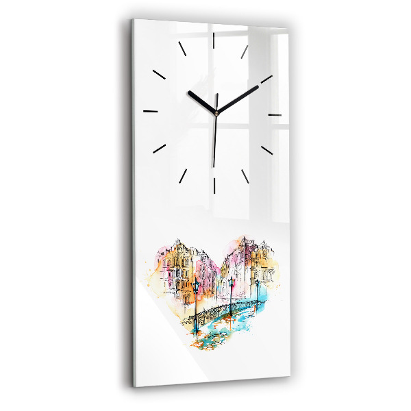 Horloge rectangulaire verticale Architecture peinte