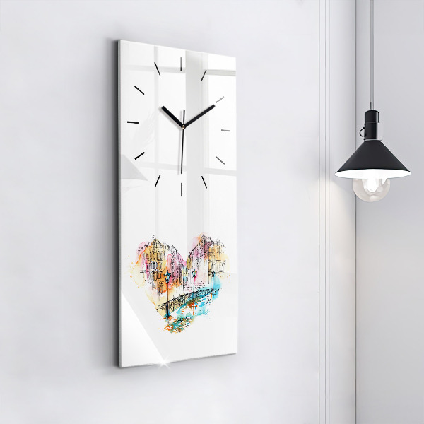 Horloge rectangulaire verticale Architecture peinte