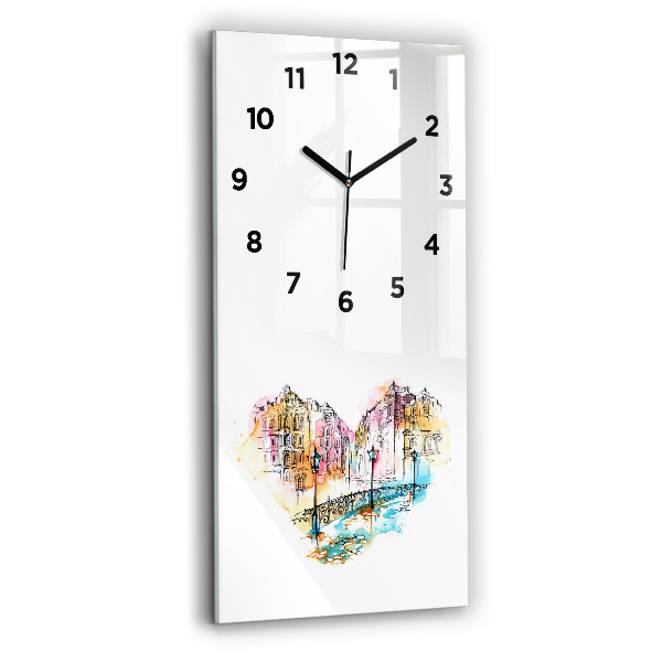 Horloge rectangulaire verticale Architecture peinte
