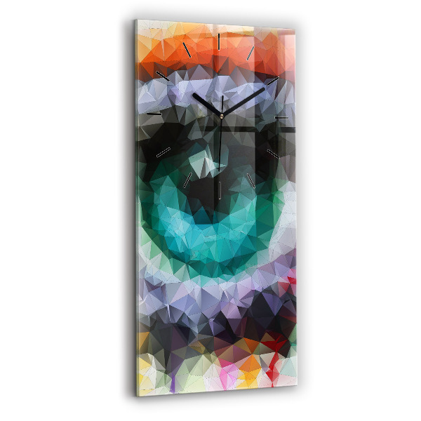 Horloge rectangulaire verticale Œil humain coloré