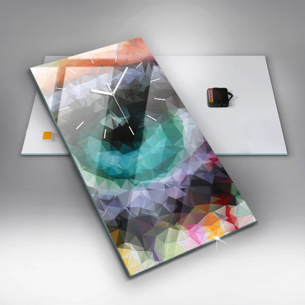 Horloge rectangulaire verticale Œil humain coloré