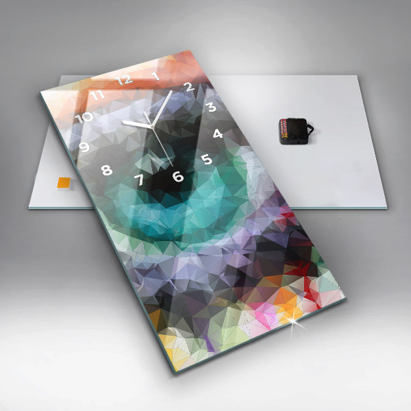 Horloge rectangulaire verticale Œil humain coloré