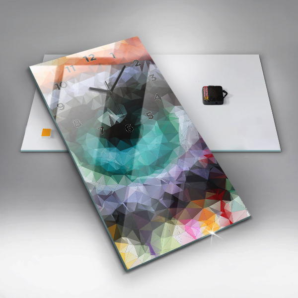 Horloge rectangulaire verticale Œil humain coloré