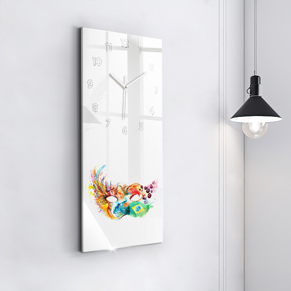 Horloge rectangulaire verticale Culture - Drapeau brésilien