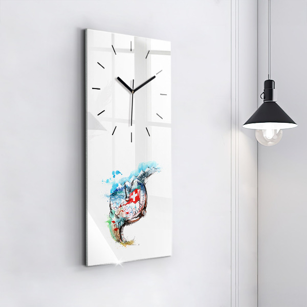 Horloge rectangulaire verticale montre suisse