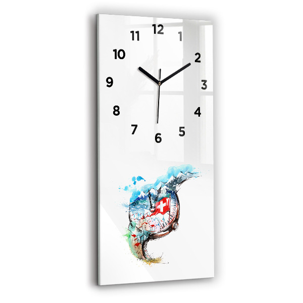 Horloge rectangulaire verticale montre suisse