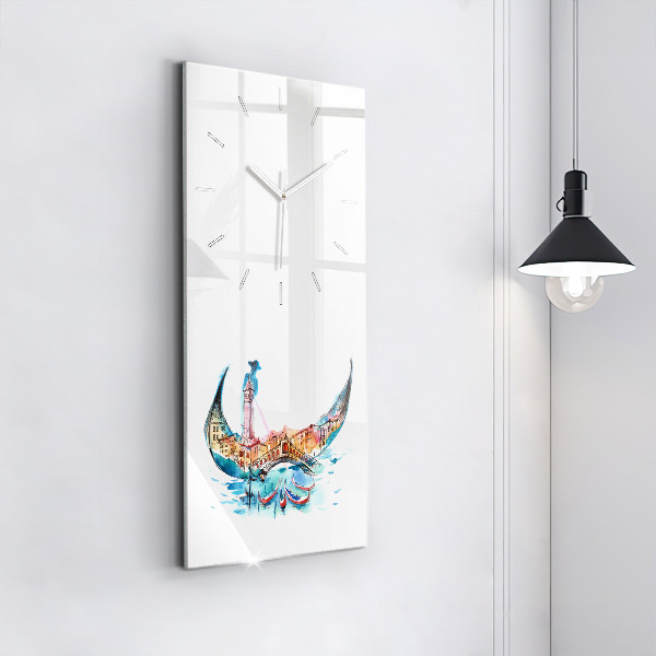 Horloge rectangulaire verticale Italie - Gondole vénitienne