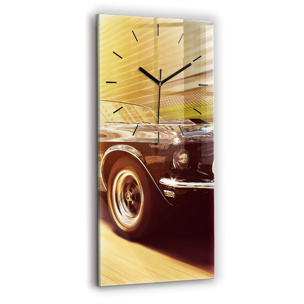 Horloge rectangulaire verticale Vieille voiture classique