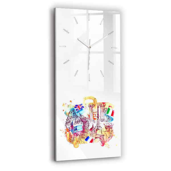 Horloge rectangulaire verticale Pays attractifs dans le monde