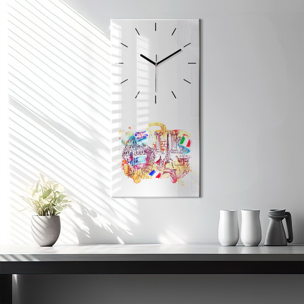 Horloge rectangulaire verticale Pays attractifs dans le monde