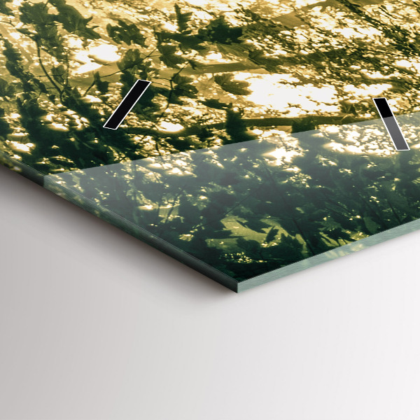 Horloge rectangulaire verticale Forêt des rayons du soleil