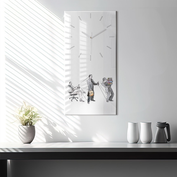 Horloge rectangulaire verticale Les marionnettes
