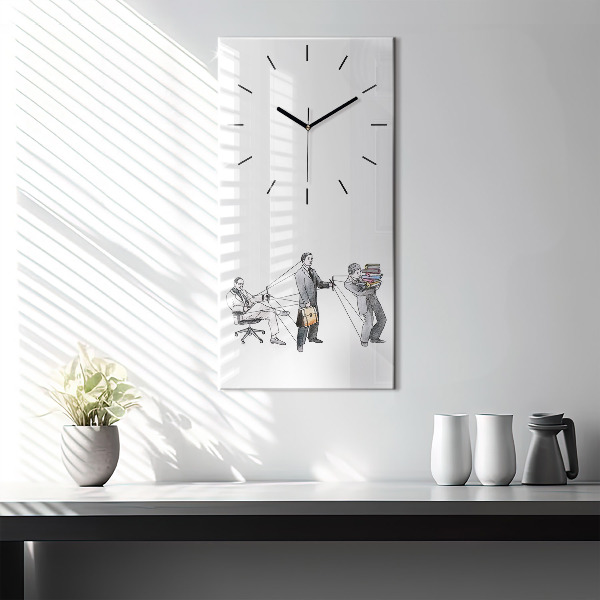 Horloge rectangulaire verticale Les marionnettes