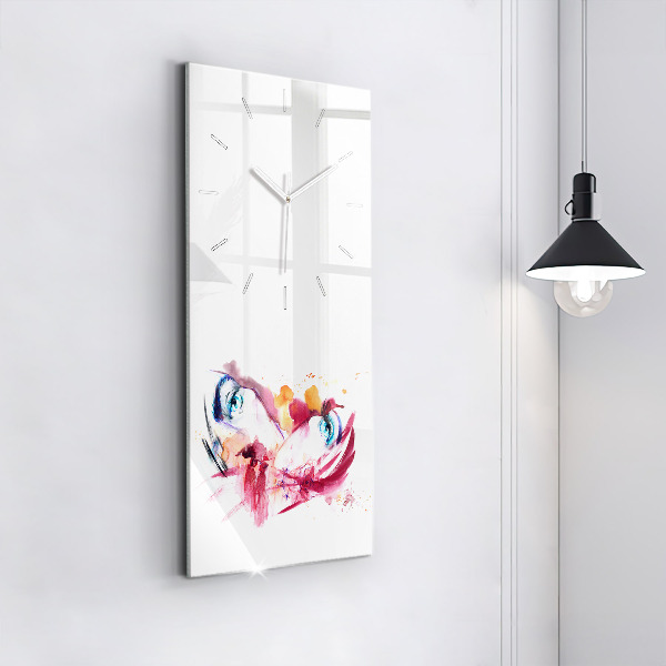 Horloge rectangulaire verticale Couple romantique