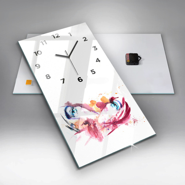 Horloge rectangulaire verticale Couple romantique