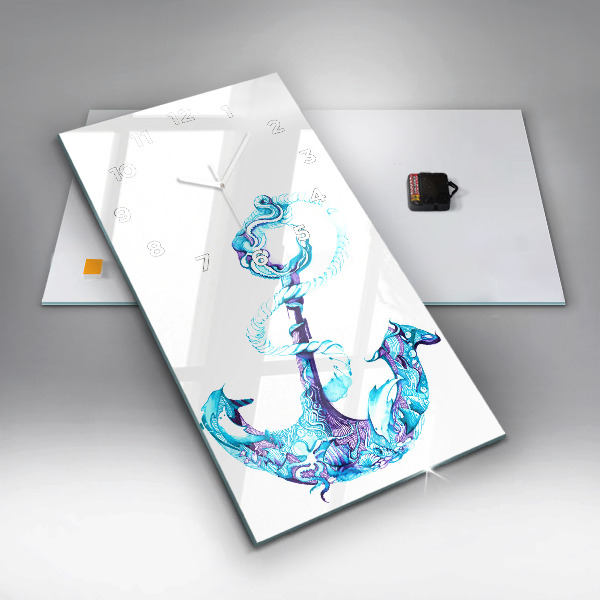 Horloge rectangulaire verticale ancre flottante