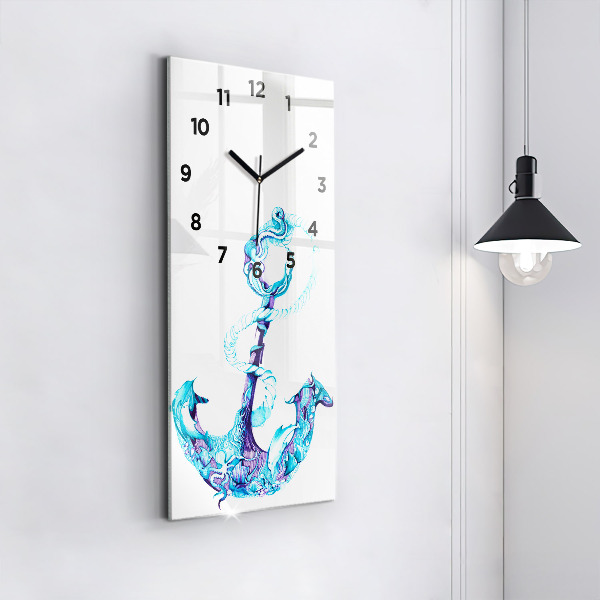 Horloge rectangulaire verticale ancre flottante
