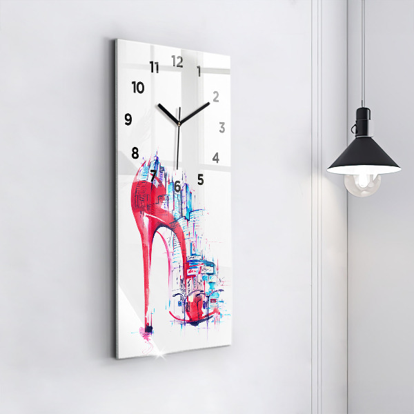 Horloge rectangulaire verticale Talon rouge