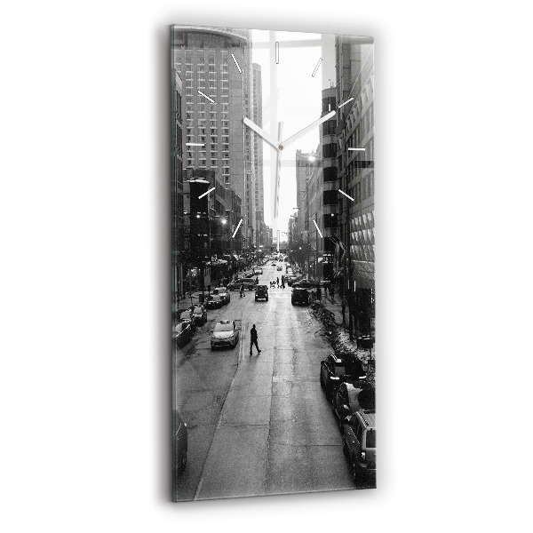 Horloge rectangulaire verticale Les rues de la ville de Chicago