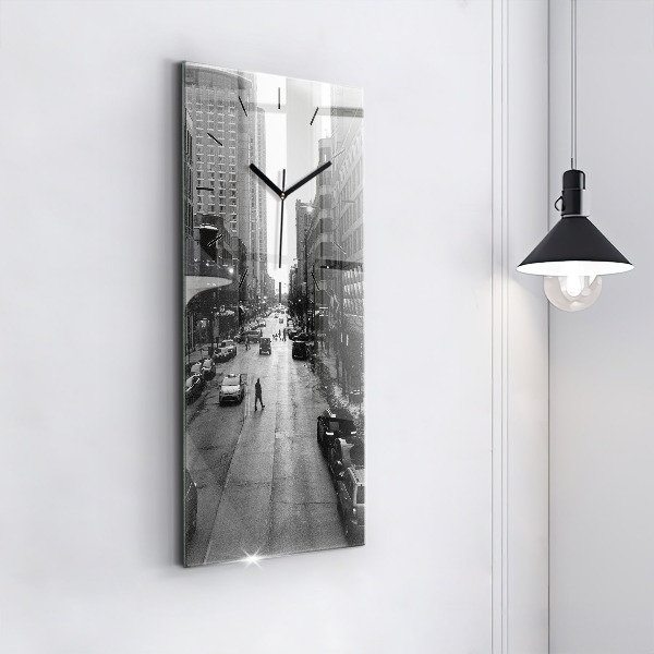 Horloge rectangulaire verticale Les rues de la ville de Chicago