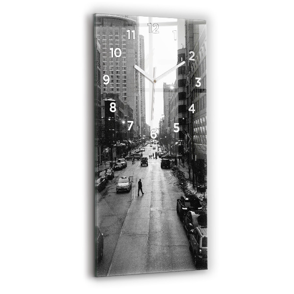 Horloge rectangulaire verticale Les rues de la ville de Chicago